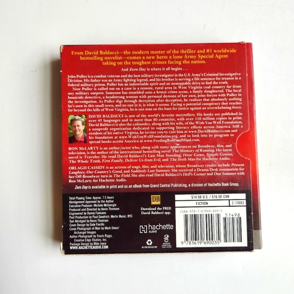 2011 David Baldacci, Zero Day,  6CDs Read By Ron McLarty, Orlagh Cassidy - Picture 2 of 6